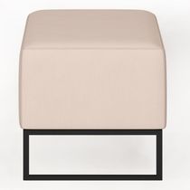 16986984705857 Puff Cléo W01 Base De Ferro 90 Cm Suede Bege