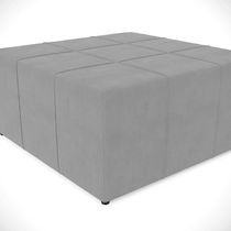 16986969947215 Puff Quadrado Milano 90x90cm W01 Suede Cinza