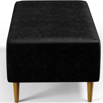 16986966102326 Puff Sala De Estar Cléo Pés Palito 90 Cm Couríssimo Preto