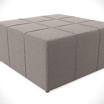 16986963980786 Puff Decorativo Para Sala De Estar Quadrado Milano 90x90cm W01 Bouclê Bege - Lyam Decor