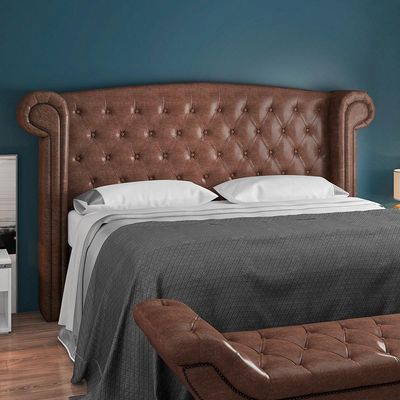 Cabeceira Cama Box Casal 140 Cm P05 Sofia Corino Marrom