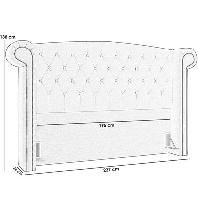Cabeceira Cama Box Casal King 195 Cm P05 Sofia Corino Marrom