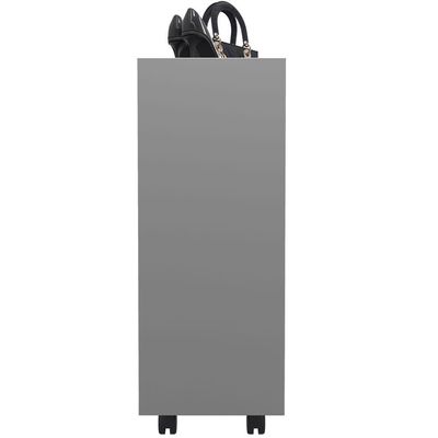 Kit 02 Sapateiras Multiuso Organizador Com 03 Prateleiras E Rodizio Pérola L03 Cinza