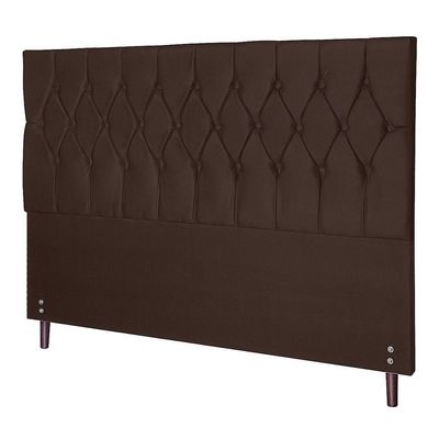 Cabeceira Madri Para Cama Box King 195 Cm Suede Marrom