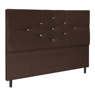 Cabeceira Camboriú Para Cama Box King 195 Cm Suede Marrom