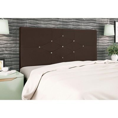 Cabeceira Camboriú Para Cama Box King 195 Cm Suede Marrom
