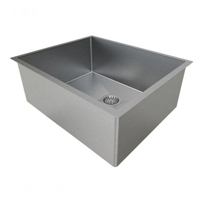 Kit Cuba 50X40 Inox 304 + Calha Canal Escorredor 55Cm Quadr
