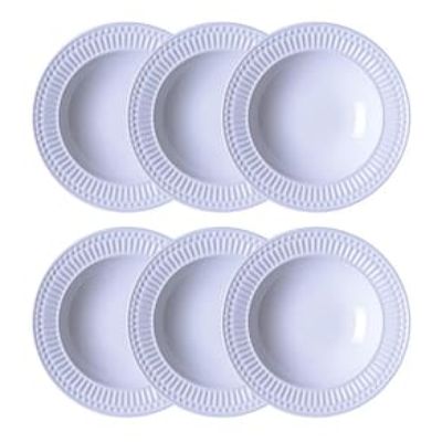 Conjunto de Pratos Fundos Porto Brasil Roma em Faiança Feldspática – 6 Peças