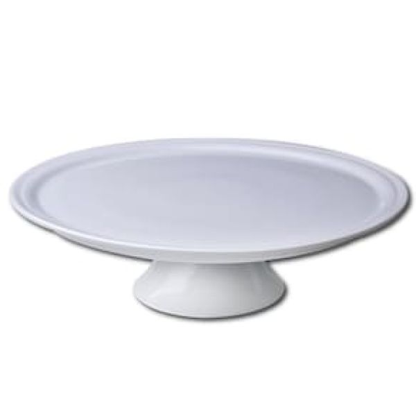 Prato para Bolo com Pé Germer Complementos Tradicional G em Porcelana 32 cm