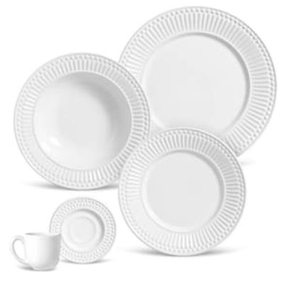 Aparelho de Jantar, Café e Sobremesa Porto Brasil Ravenna Roma 61089 - 20 Peças