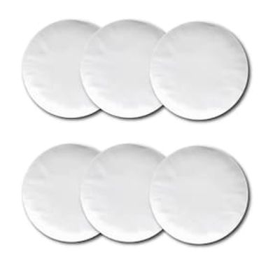 Conjunto de Pratos de Sobremesa Germer Orgânico em Porcelana 20,5 cm  6 Peças