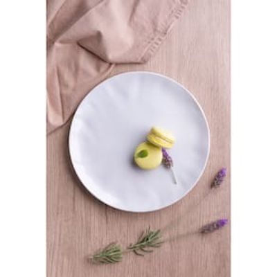 Conjunto de Pratos de Sobremesa Germer Orgânico em Porcelana 20,5 cm  6 Peças