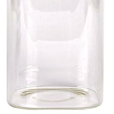 Porta Mantimentos Quadrado Dynasty em Vidro Borossilicato com Tampa de Bambu  1,9L