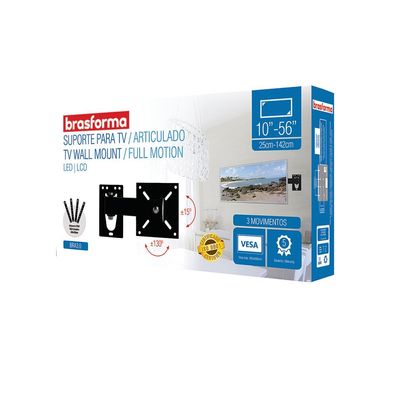 Suporte Para TV Articulado 10 a 56 Polegadas Brasforma BRA3.0