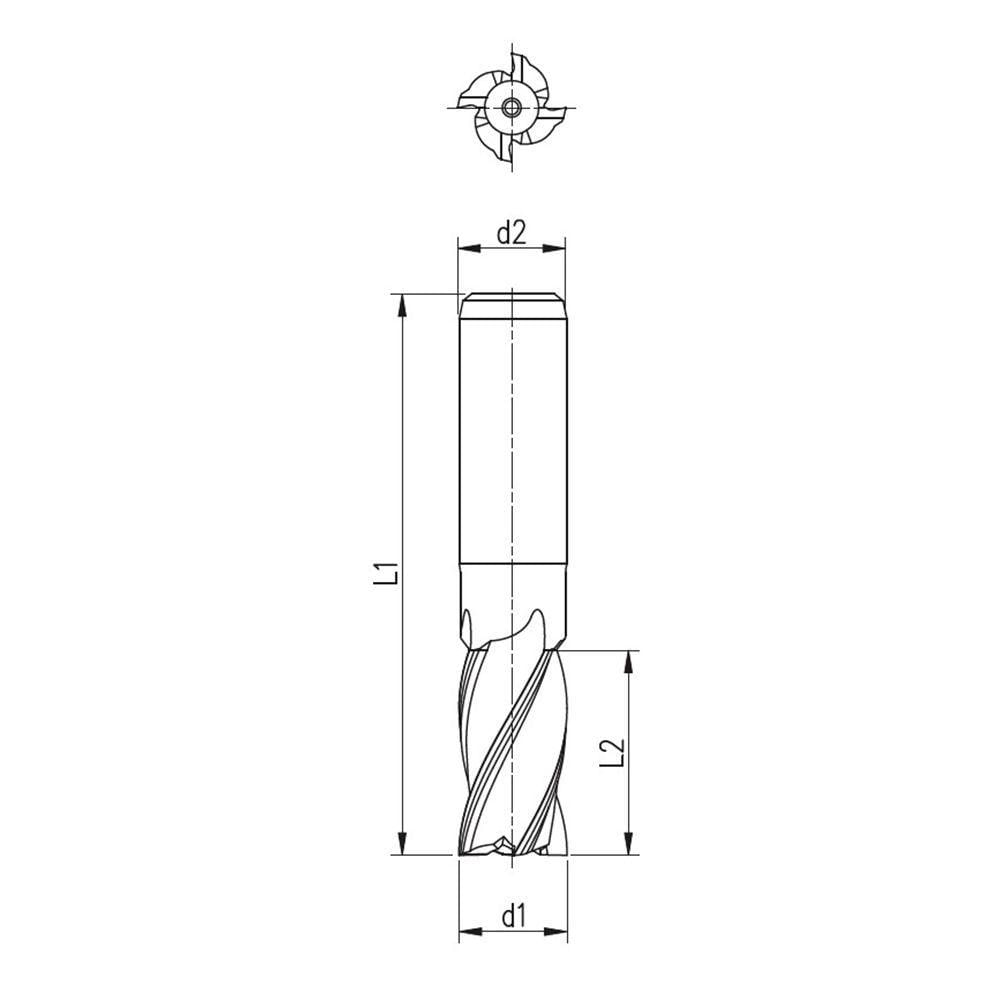 Fresa De Topo Haste Cilíndrica - 25x45x121x25x6 - 1501