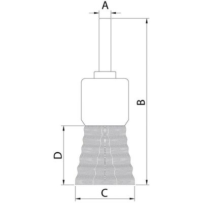 Escova Tipo Pincel Arame Ondulado Com Haste 1x1/4'' Tramontina Pro Tramontina