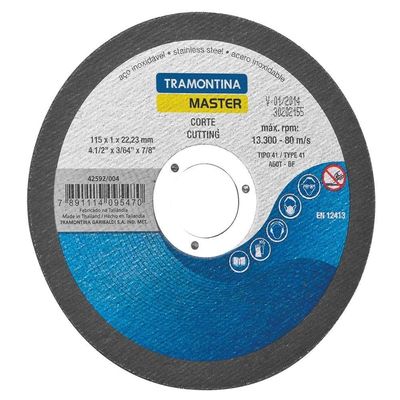 Disco De Corte Fino 4.1/2" Tramontina Para Aço Inox E Materiais Endurecidos Tramontina