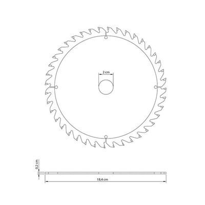Disco De Corte 7.1/4" 48 Dentes Tramontina Para Serra Circular Tramontina