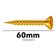 500Unds Parafuso 5X60 Chipboard Philips Bicromado