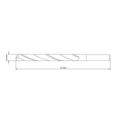 Broca Para Aço 2.3x53 Mm Tramontina Em Aço Rápido Hss Din 338 Tramontina