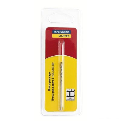 Broca Para Aço 2.3x53 Mm Tramontina Em Aço Rápido Hss Din 338 Tramontina