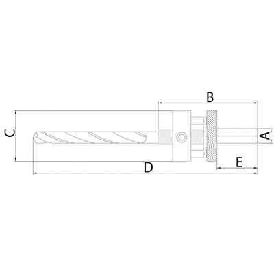 Broca Piloto Com Suporte 3/8" Para Serra Copo Com Ponta De Metal Duro E Bi-metálica