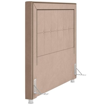 Cabeceira Cama Box Casal 140cm P05 Atenas Veludo Bege