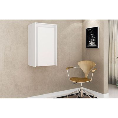 Armário Multiuso Lavanderia AM3106 c/ Mesa Retrátil e 2 Prateleiras Branco - Tecno Mobili