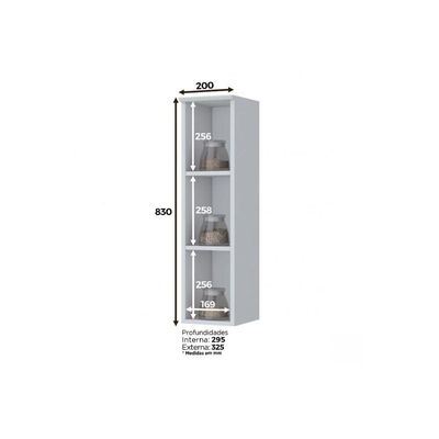 Nicho para Cozinha Aéreo Americana 20cm Branco - Henn
