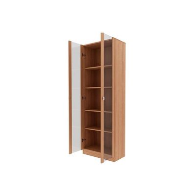 Armário de Escritório ME4115 c/ 2 Portas c/ Vidro Nogal - Tecno Mobili