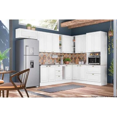Nicho de Cozinha Modulado   Aéreo Americana 20cm Branco - Henn