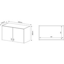 Armário Aéreo Lavanderia AM3103 c/ 2 Portas Branco - Tecno Mobili