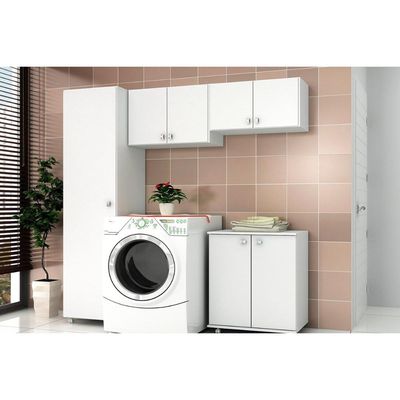 Armário Aéreo Lavanderia AM3103 c/ 2 Portas Branco - Tecno Mobili