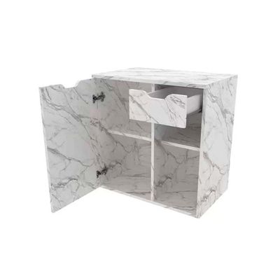 Gabinete de Banheiro Suspenso BN3605 1 Porta 1 Gaveta cor Amêndoa - Tecno Mobili