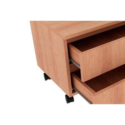 Gabinete de Banheiro BN3603 2 Gavetas c/ Rodízio cor Amêndoa - Tecno Mobili