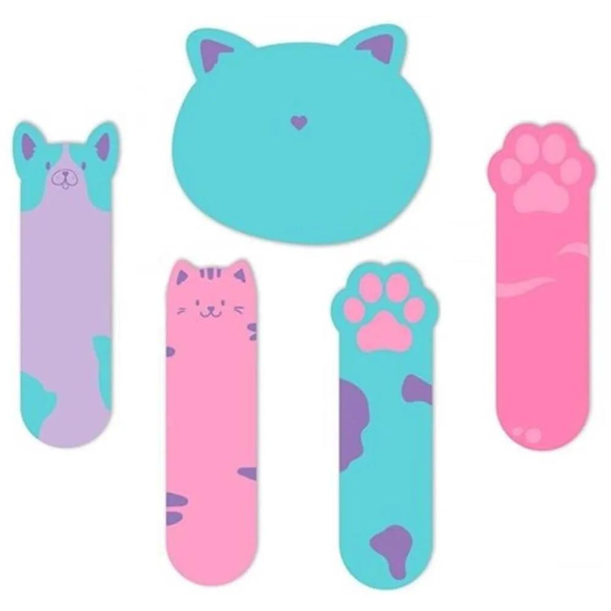 KIT NOTA AUTOADESIVAS E MARCADOR DE PÁGINA HOLIC PET - TRIS