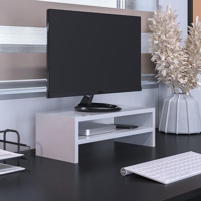 Suporte Para Monitor Stand Home Office Lap L03 Branco
