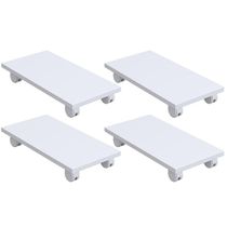 Kit 04 Suportes Para Cpu Com Rodízios Cyber L03 Branco