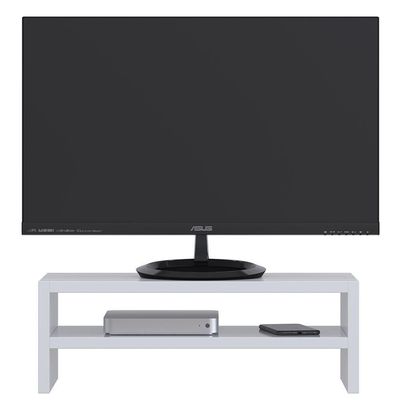 Kit 4 Suportes Stand Para Monitores Mesa Escritório Branco