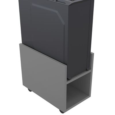 Kit 04 Suportes Para Cpu E Nobreak Com Rodízios Guide L03 Cinza - Lyam