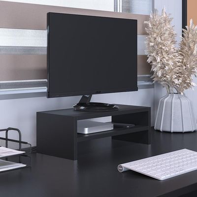 Kit 4 Suportes Stand Para Monitores Mesa Escritório Preto