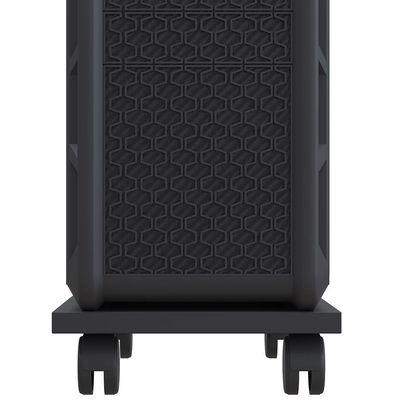 Kit 02 Suportes Para Cpu Com Rodízios Cyber L03 Preto