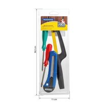 Kit De Ferramentas Tramontina Com Estilete Chaves De Fenda E Miniarco De Serra 4 Peças Tramontina