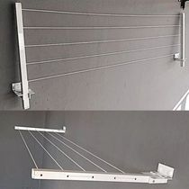 Kit 4un. - Varal Roupa Aço Dobrável Parede Muro Suporte