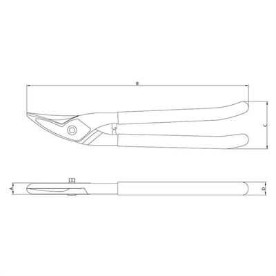 Tesoura Corta Chapas Modelo Pinguim (alemão) - Corte Direito 12" Tramontina Pro Tramontina