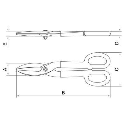 Tesoura Para Cortar Chapa Modelo Americano 10" Tramontina Pro Tramontina