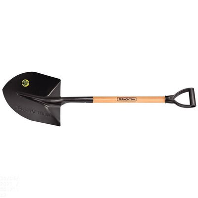 Pá De Bico 460/40 Em Aço Com Cabo De Madeira 71 Cm Com Empunhadura Plástica Curva Ergonôm