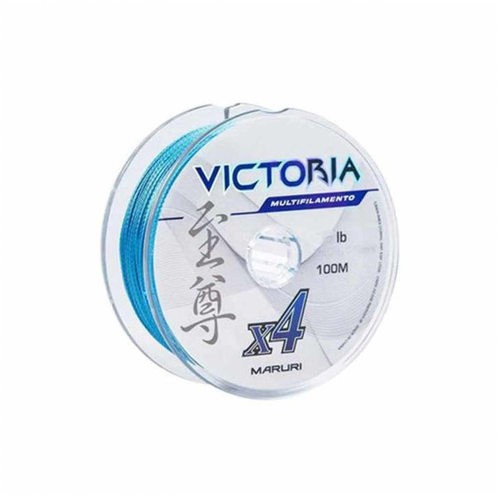 Linha De Pesca Multifilamento 4 Fios Victoria Azul 100m 0,50mm 75lb