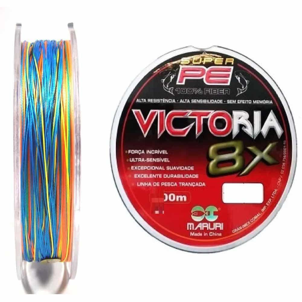 Linha de Pesca Multifilamento 8 Fios 500m Colorida 0.18mm 22lb