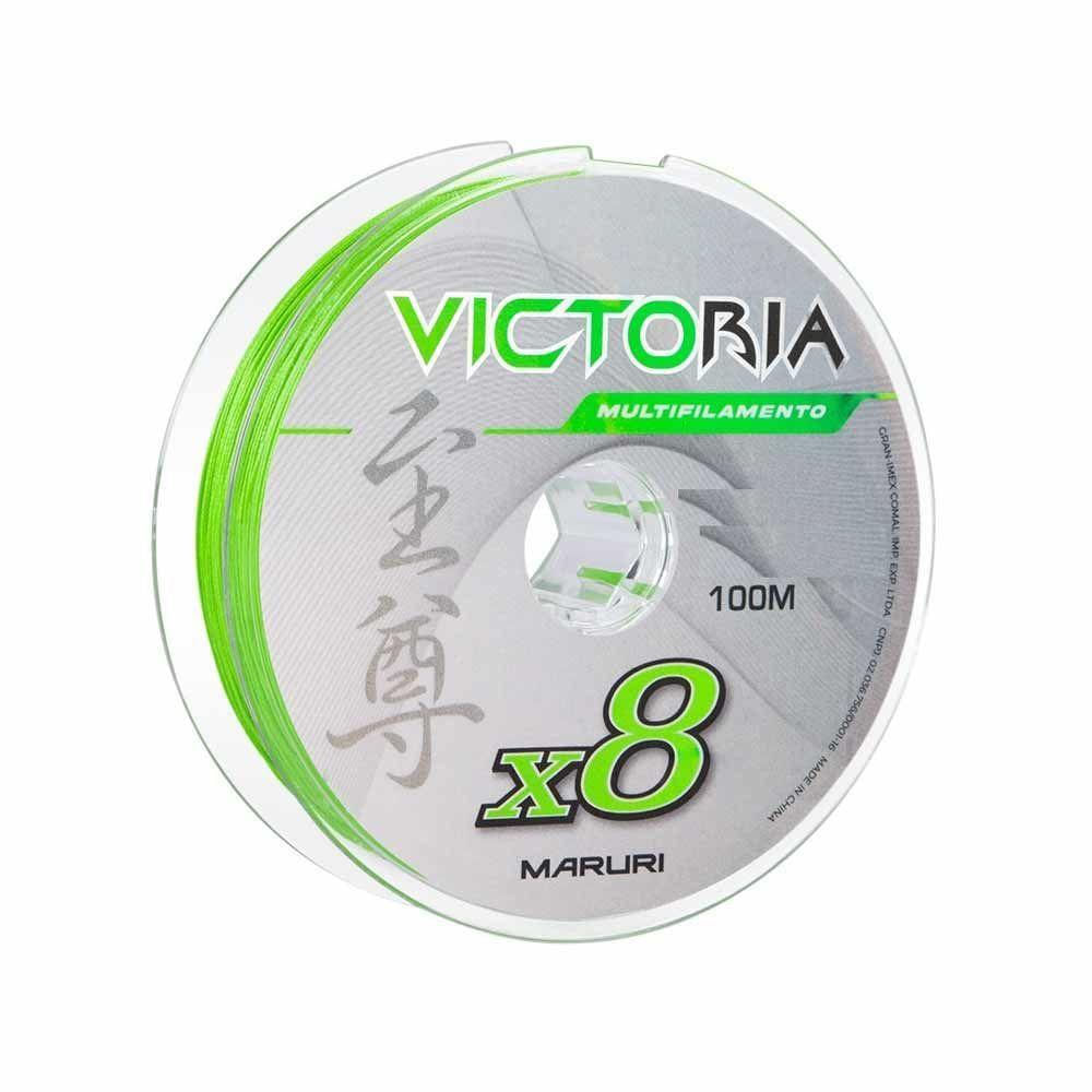 Linha de Pesca Multifilamento 8 Fios 100m Verde Lima 0.24mm 26lb